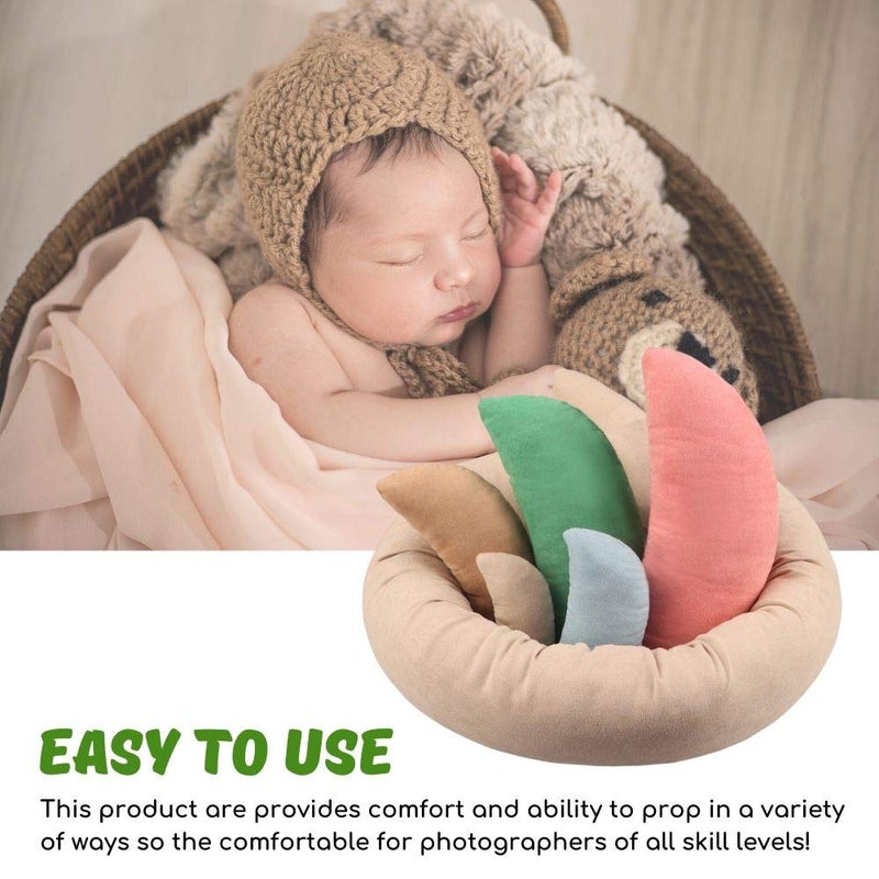 Sunmig Newborn Photography Props, Ultra-Soft Cotton Baby Donut Posing Pillows, Professional Photo Studio Posing Props Set, 6 Pieces, Multicolor - Image 5